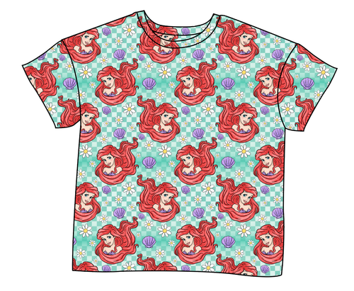 Sea Princess Check Ladies' Oversized Tee