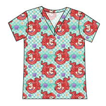 Load image into Gallery viewer, Sea Princess Check Ladies&#39; Slouchy V-Neck Tee