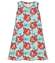 Load image into Gallery viewer, Sea Princess Check Ladies&#39; Swing Dress