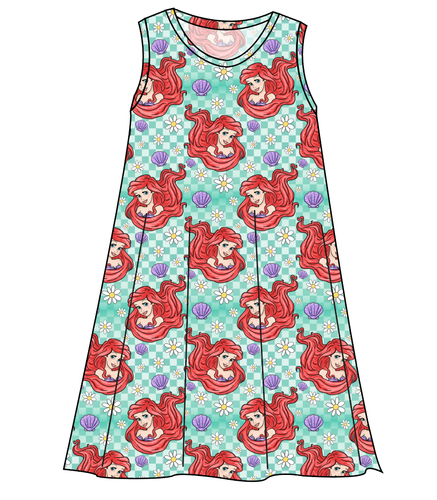 Sea Princess Check Ladies' Swing Dress