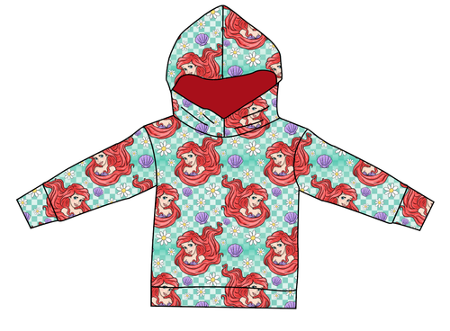 Sea Princess Check Oversized Hoodie