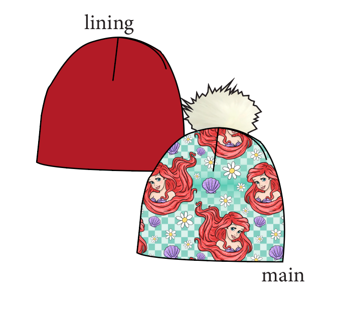 Sea Princess Check Slouchy Beanie (Reversible!)