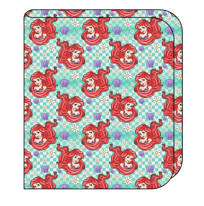 Sea Princess Check Swaddle Blanket