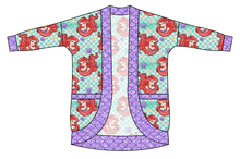 Load image into Gallery viewer, Sea Princess Check Ladies&#39; Cocoon Cardigan