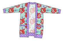 Load image into Gallery viewer, Sea Princess Check Kids Grandpa Cardigan