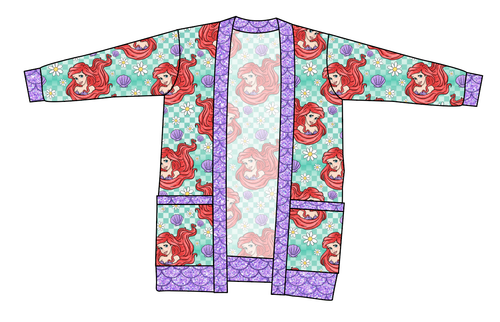 Sea Princess Check Ladies' Grandpa Cardigan