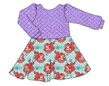 Load image into Gallery viewer, Sea Princess Check Prairie Dress