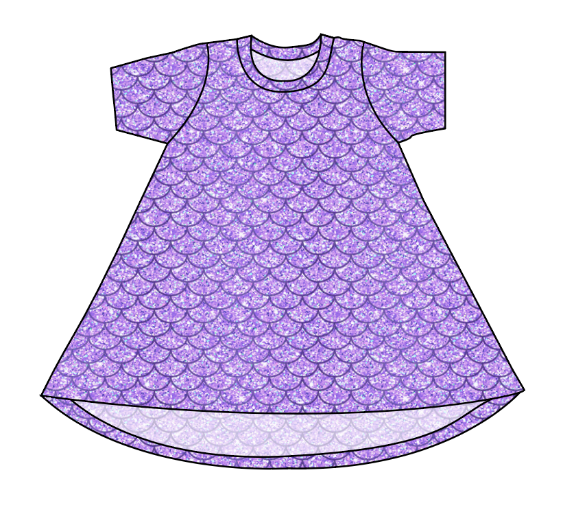 Sea Scales Basic T-Shirt Dress