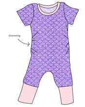 Load image into Gallery viewer, Sea Scales Grow With Me Pants And Shorts Romper