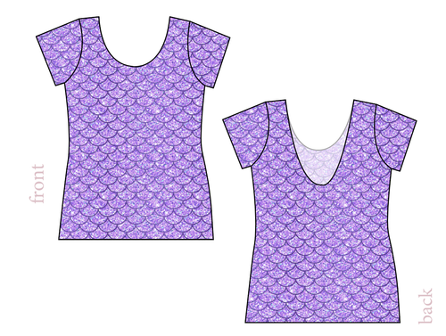 Sea Scales Ladies' Low Back Ballerina Tee