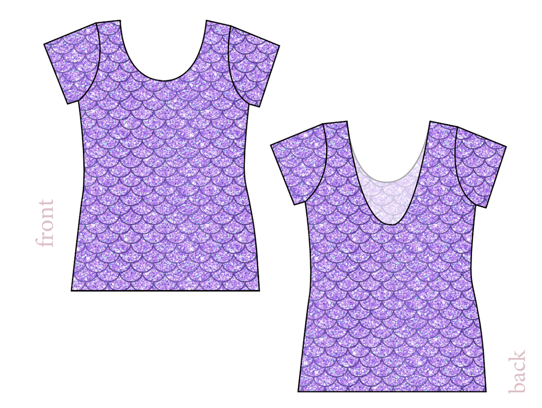 Sea Scales Ladies' Low Back Ballerina Tee