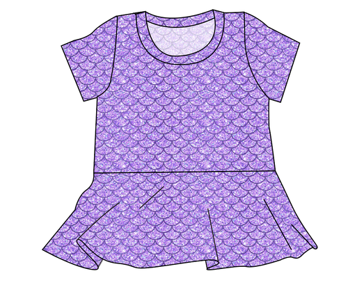 Sea Scales Ladies' Peplum Top