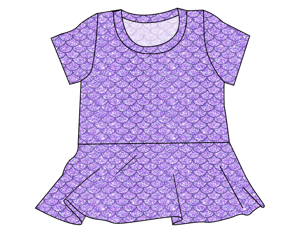 Sea Scales Ladies' Peplum Top