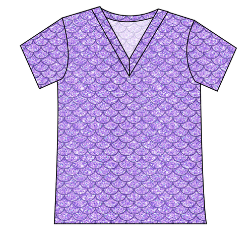 Sea Scales Ladies' Slouchy V-Neck Tee