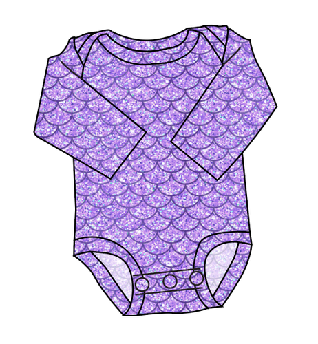 Sea Scales Lap Neck Bodysuit