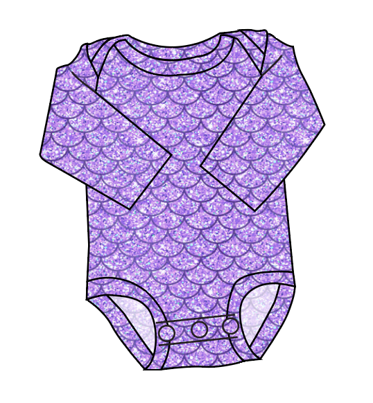 Sea Scales Lap Neck Bodysuit