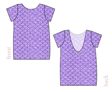 Load image into Gallery viewer, Sea Scales Low Back Ballerina Tee