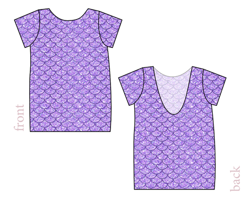 Sea Scales Low Back Ballerina Tee