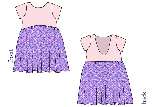 Sea Scales Low Back Dress