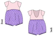 Load image into Gallery viewer, Sea Scales Low Back Romper and Bubble Romper