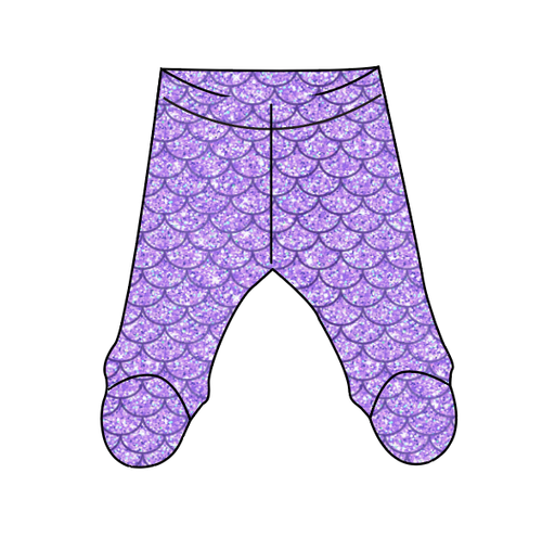 Sea Scales Newborn Footed Pants