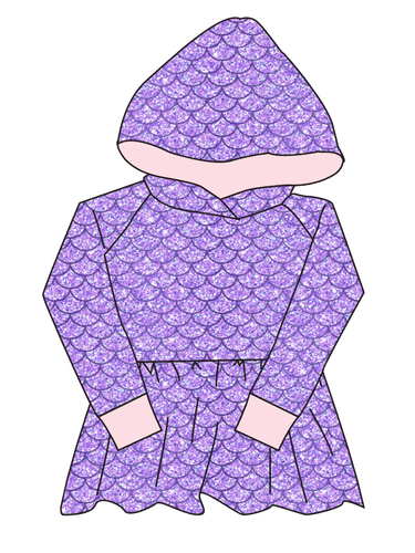 Sea Scales Peplum Hoodie (or Crewneck)