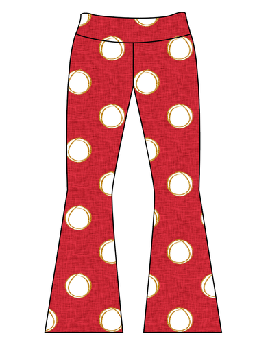 Athletic Prints Magical Mouse Ears Ladies Flared Leggings