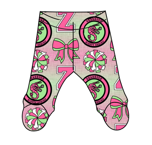 Shrimp Squad Newborn Footed Pants