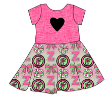 Load image into Gallery viewer, Shrimp Squad Molly Heart Back Twirly Dress