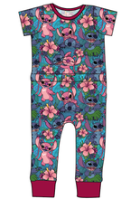 Load image into Gallery viewer, Floral Alien Bennett Pants and Shorts Length T-Shirt Romper