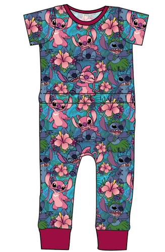 Floral Alien Bennett Pants and Shorts Length T-Shirt Romper