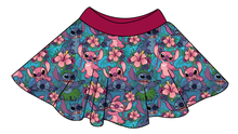Load image into Gallery viewer, Floral Alien Circle Skirt