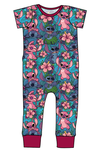 Floral Alien Emmett Pants And Shorts T-Shirt Romper