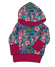 Load image into Gallery viewer, Floral Alien Grow With Me Hoodie (or Crewneck)