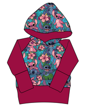 Load image into Gallery viewer, Floral Alien Grow With Me Hoodie (or Crewneck)