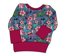 Load image into Gallery viewer, Floral Alien Grow With Me Hoodie (or Crewneck)