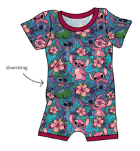 Load image into Gallery viewer, Floral Alien Grow With Me Pants And Shorts Romper