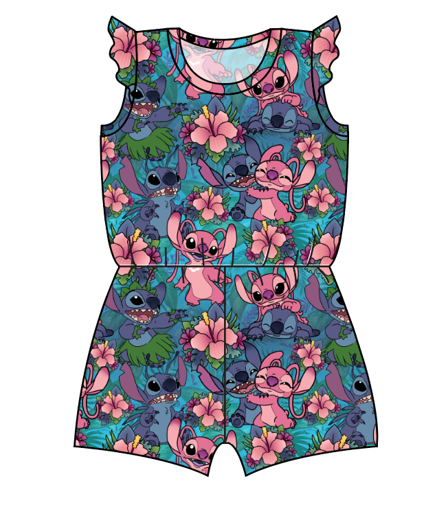 Floral Alien Ivy Summer Romper