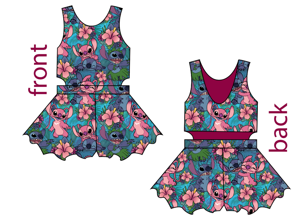 Floral Alien Kids Playsuit