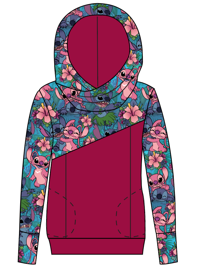 Floral Alien Ladies Hoodie