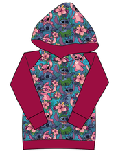 Load image into Gallery viewer, Floral Alien Ladies Hoodie