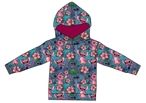 Floral Alien Ladies Oversized Hoodie