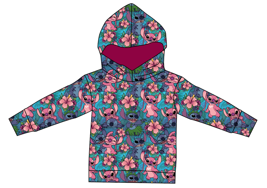 Floral Alien Ladies Oversized Hoodie