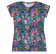 Load image into Gallery viewer, Floral Alien Ladies&#39; Basic Tee