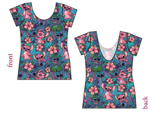 Load image into Gallery viewer, Floral Alien Ladies&#39; Low Back Ballerina Tee