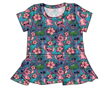 Load image into Gallery viewer, Floral Alien Ladies&#39; Peplum Top