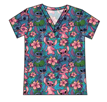 Load image into Gallery viewer, Floral Alien Ladies&#39; Slouchy V-Neck Tee