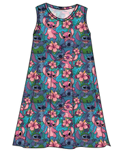 Load image into Gallery viewer, Floral Alien Ladies&#39; Swing Dress