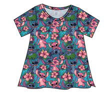 Load image into Gallery viewer, Floral Alien Ladies&#39; Swing Tee
