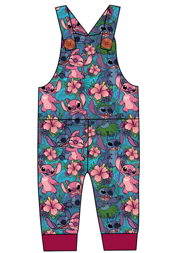 Floral Alien Overalls and Shortalls